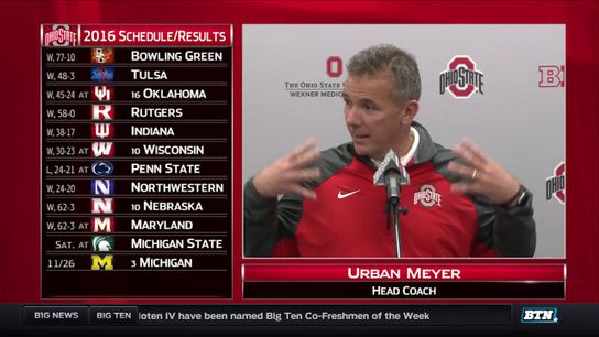 Media informs Urban Meyer of an NCAA rule teams have been utilizing, which prompts Meyer to "make a phone call" (Alabama)
