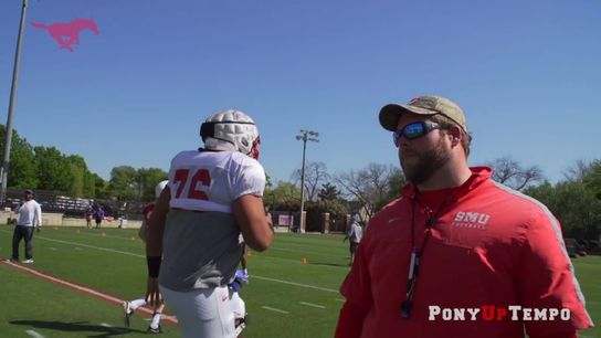 Video of the Day - Mic'd up with SMU OL coach Dustin Fry
