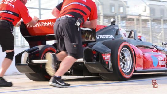 Video of the Day - USC head coach Clay Helton at Long Beach Grand Prix (Video of the Day)