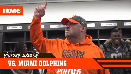 Video of the Day - Freddie Kitchens victory speech vs. Dolphins