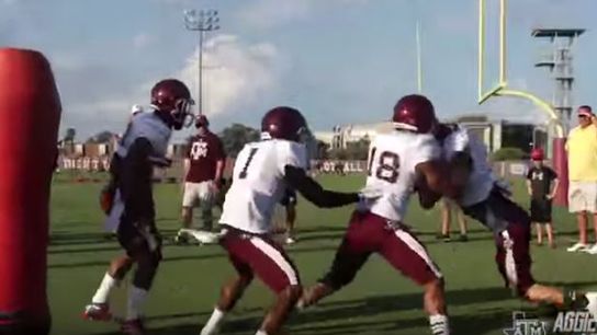 Video: Texas A&M DC John Chavis introduces players to the 3 vs. 1 Aggie Attack drill (Texas A&M)