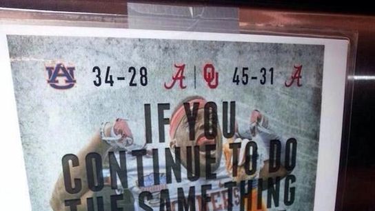 Nick Saban isn't letting his players forget how this season ended (Alabama)