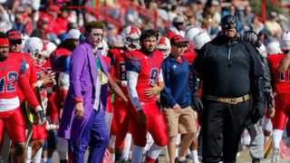 A pair of D-II coaches wore Batman and Joker costumes on game day (OPSU)
