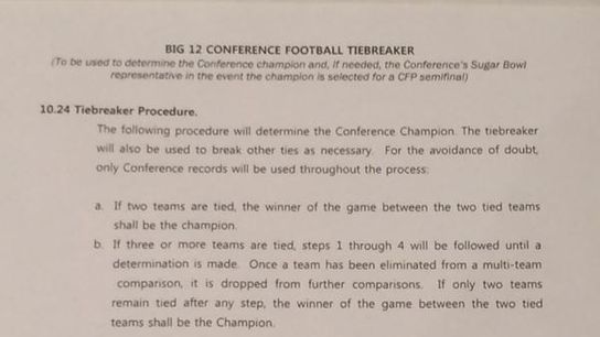 Big 12 tiebreaker