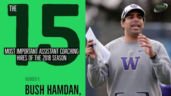 The 15 most important assistant coaching hires of the 2018 season -- No. 9: Bush Hamdan, Washington (Chris Petersen)