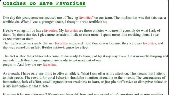 Coachesdohavefavorites