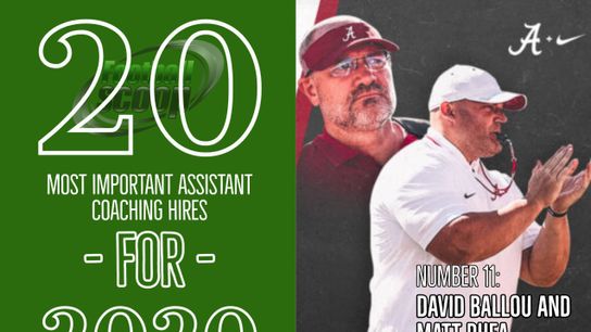 The 20 most important assistant coaching hires of the 2020 season -- No. 11: David Ballou/Matt Rhea, Alabama (Featured)