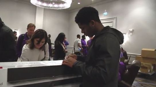Video of the Day - ECU visits the Birmingham Bowl gift suite (Video of the Day)