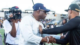 Sparks fly as Eddie Robinson Jr. shoves away Deion Sanders, blasts Coach Prime's 'disrespectful' behavior in SWAC showdown (Alabama State)
