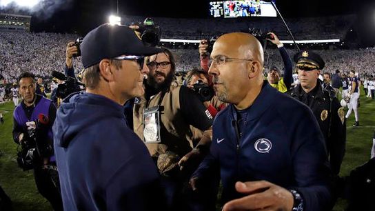 Jim Harbaugh calls James Franklin's tunnel comments "whining"