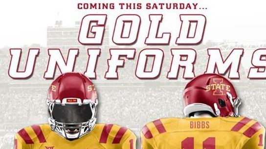 Photo: Iowa State will wear all gold unis this Saturday (Iowa State)
