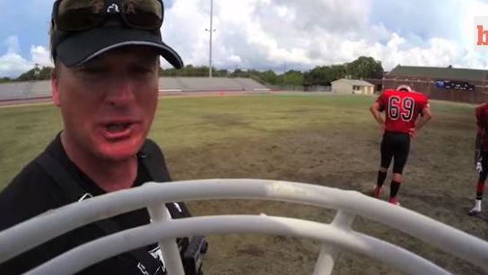 Watch Jon Gruden coach up a high school team in a GoPro (high school)