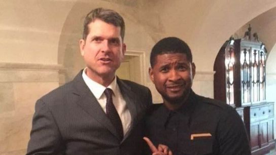 Video: Usher taught Jim Harbaugh some dance moves that came in handy during an in-home recruiting visit (Featured)