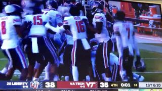 Watch: Chaos as Hokies appear to win, then lose on Liberty FG (Hugh Freeze)