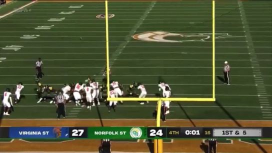Watch one of college football's all-time endings in Virginia State-Norfolk State (College Football Wild Finish)