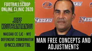Man free concepts and adjustments with Nassau CC (JC - NY) defensive coordinator Jeff Koutsantanou (Jeff Koutsantanou)