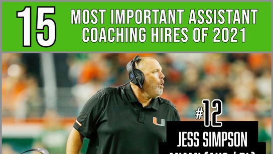 The 15 most important assistant coaching hires of 2021 -- No. 12: Jess Simpson, Miami (Miami)
