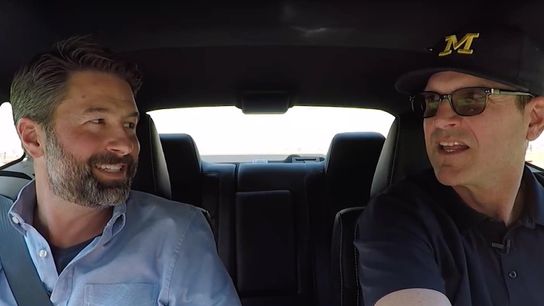 Watch: Jim Harbaugh does donuts on Michigan Stadium field in $85,000 sports car (Jim Harbaugh)