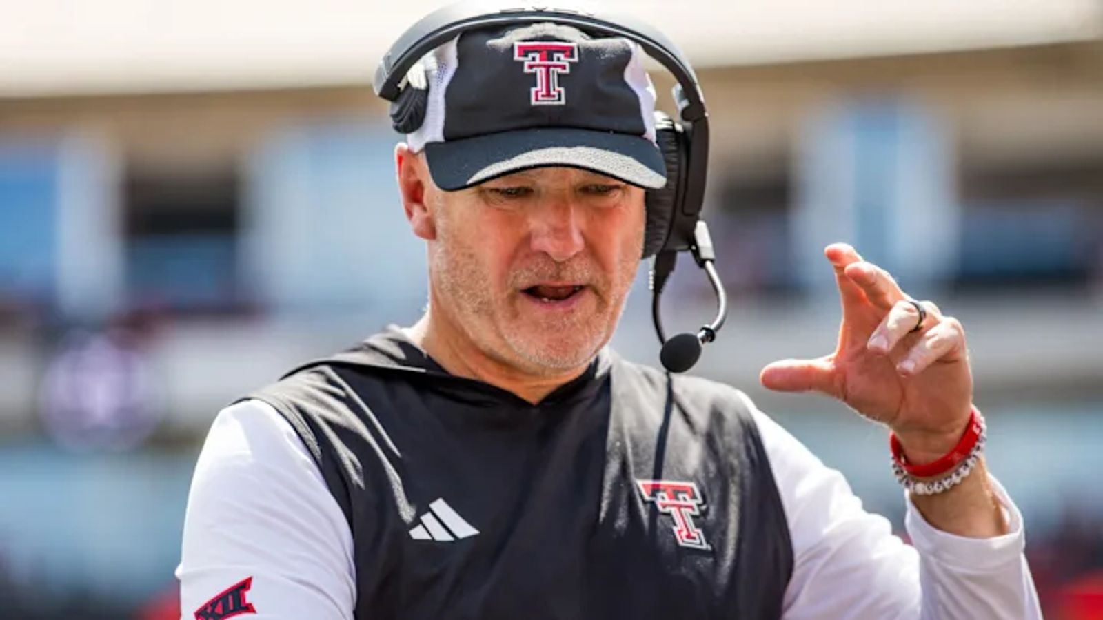 Texas Tech coach Joey McGuire sounds off on officials, questions targeting  penalty against Colorado star QB Shedeur Sanders