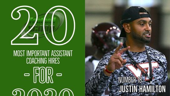 The 20 most important assistant coaching hires of the 2020 season -- No. 18: Justin Hamilton, Virginia Tech (Virginia Tech)
