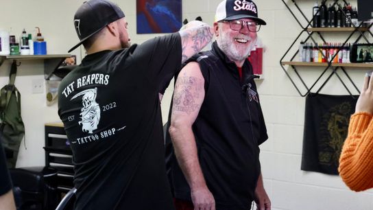 Jerry Kill gets first tattoo to commemorate New Mexico State's special season (New Mexico State)