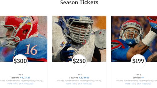 Want to sell season tickets this fall? Kansas has provided you the perfect template