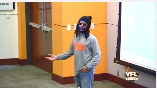 Video: Butch Jones surprises the Vols with rapper Lil Jon at a team meeting (video)