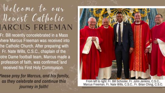 Marcus Freeman joins Catholic Church