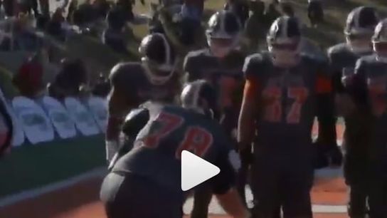 BEHOLD: the Fat Guy Touchdown celebration of the season (Mercer)