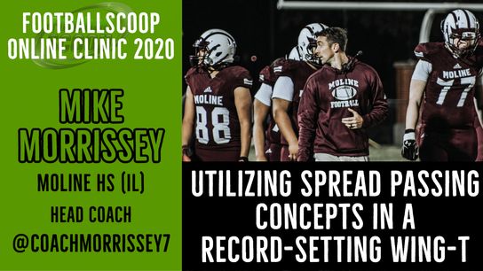 Adapting spread passing concepts to a record-setting Wing-T with Moline HS (IL) head coach Mike Morrissey (spread)