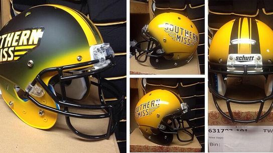 Photos: How about these new Southern Miss helmets?