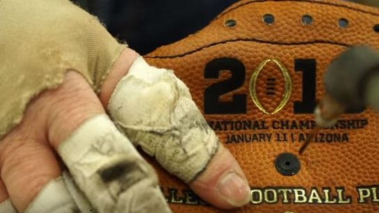 Video: Check out all the work that goes into creating the official ball of the College Football Playoff (Alabama)