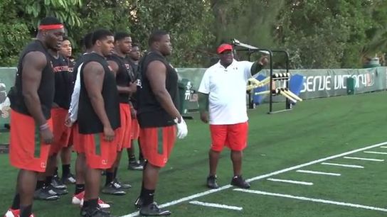 Video: Mic'd up at The U with defensive line coach Randy Melvin (Miami)