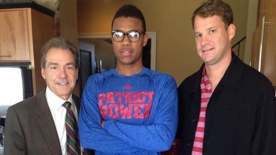 Video: Nick Saban does "The Wobble" during an in-home visit (wobble)