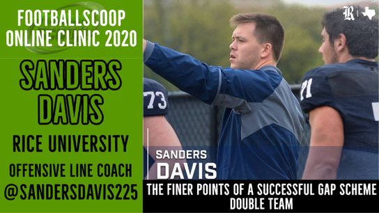 The details in a successful gap scheme double team with Rice offensive line coach Sanders Davis (combos)