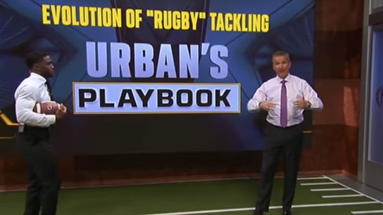 The evolution that saved football, as explained by Urban Meyer (hawk tackle)
