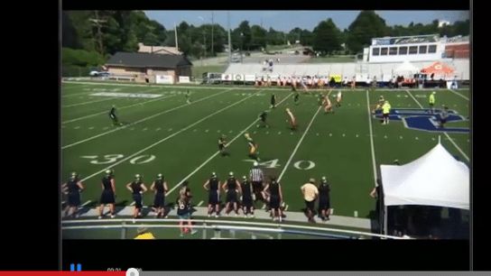 Reviewing video of the last series...while on the sideline