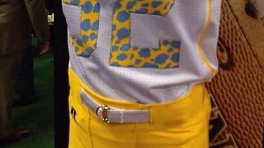 Photo: This FCS program has put jaguar spots on their unis (uniforms)