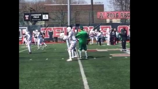Video: Temple had leprechauns at their spring practice (Temple)