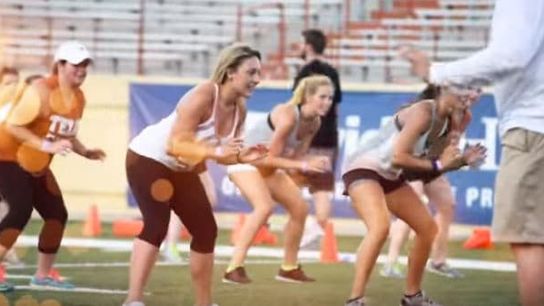 Video of the Day - Charlie Strong's women's clinic at Texas