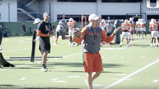 Video of the Day: Miami TEs coach Todd Hartley Mic'd Up (Video of the Day)