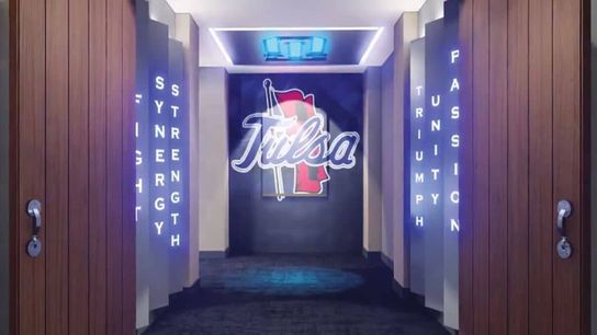Video: Tulsa takes you through what their new locker room will look like (Tulsa)
