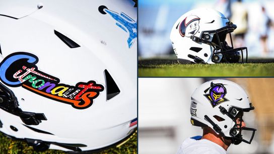UCF's Spring Game helmets featured decals with a special touch from the Orlando Children's Hospital (spring game)