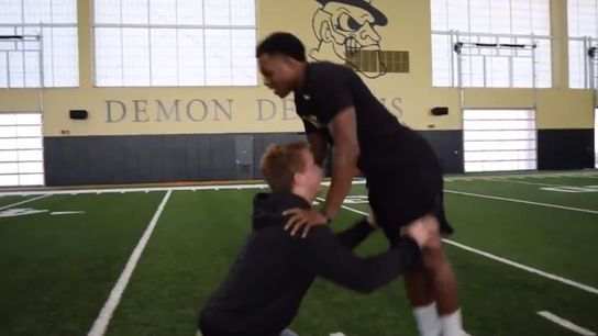 Video: Dave Clawson and Wake Forest players recreate Eli and OBJ Super Bowl commercial and iconic scene from Dirty Dancing