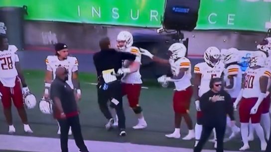 Videos show college assistant Cameron Blankenship spike headset, shove own player (Cameron Blankenship)