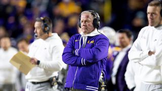 With a change at the top, a look at the 15 winningest active college football coaches (Brian Kelly). Photo by Stephen Lew-Imagn Images