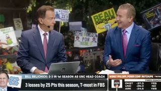 Bill Belichick calls College GameDay set during Herbstreit and crew's discussion of his future with Tar Heels  (Bill Belichick)