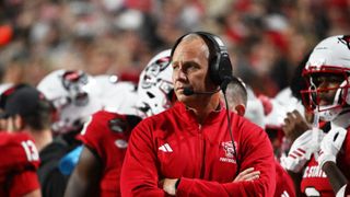 Dave Doeren shuts down any retirement speculation at NC State (Dave Doeren). Photo by Zachary Taft-Imagn Images
