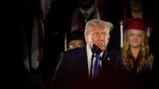 President Trump issues executive order on college sports. Photo by Gary Cosby Jr. / USA TODAY NETWORK via Imagn Images