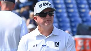 Drew Cronic, the architect behind Navy's unique offensive evolution, gives advice to today's play callers (drew cronic). Photo by Navy Athletics
